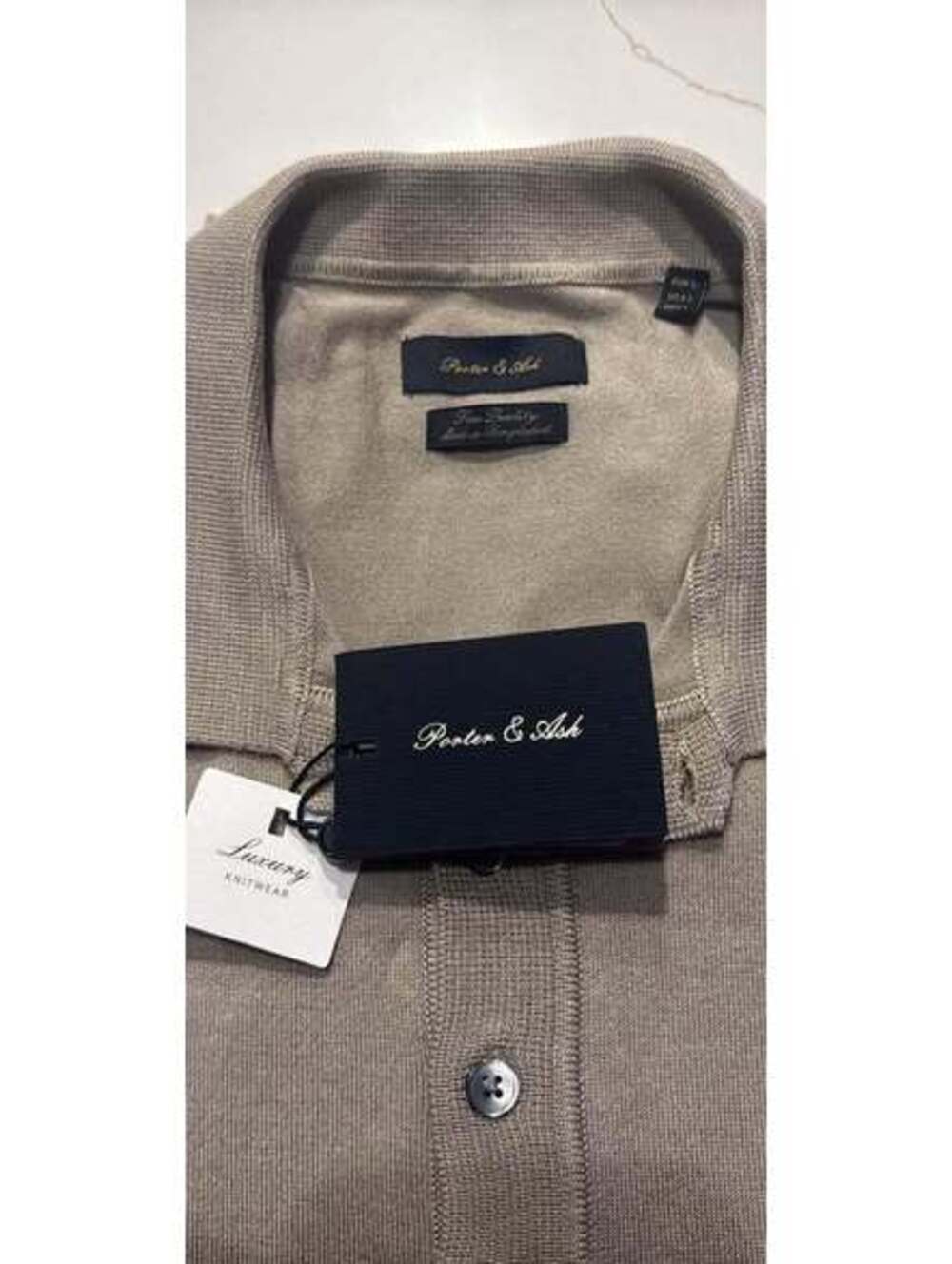 Porter & Ash Knit Polo Brand New Shirt Size Large Man